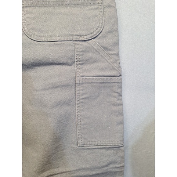 Carhartt Carpenter Pants Mens 38x32 Gray Canvas Rugged Flex Relaxed Fit Workwear - Picture 13 of 15
